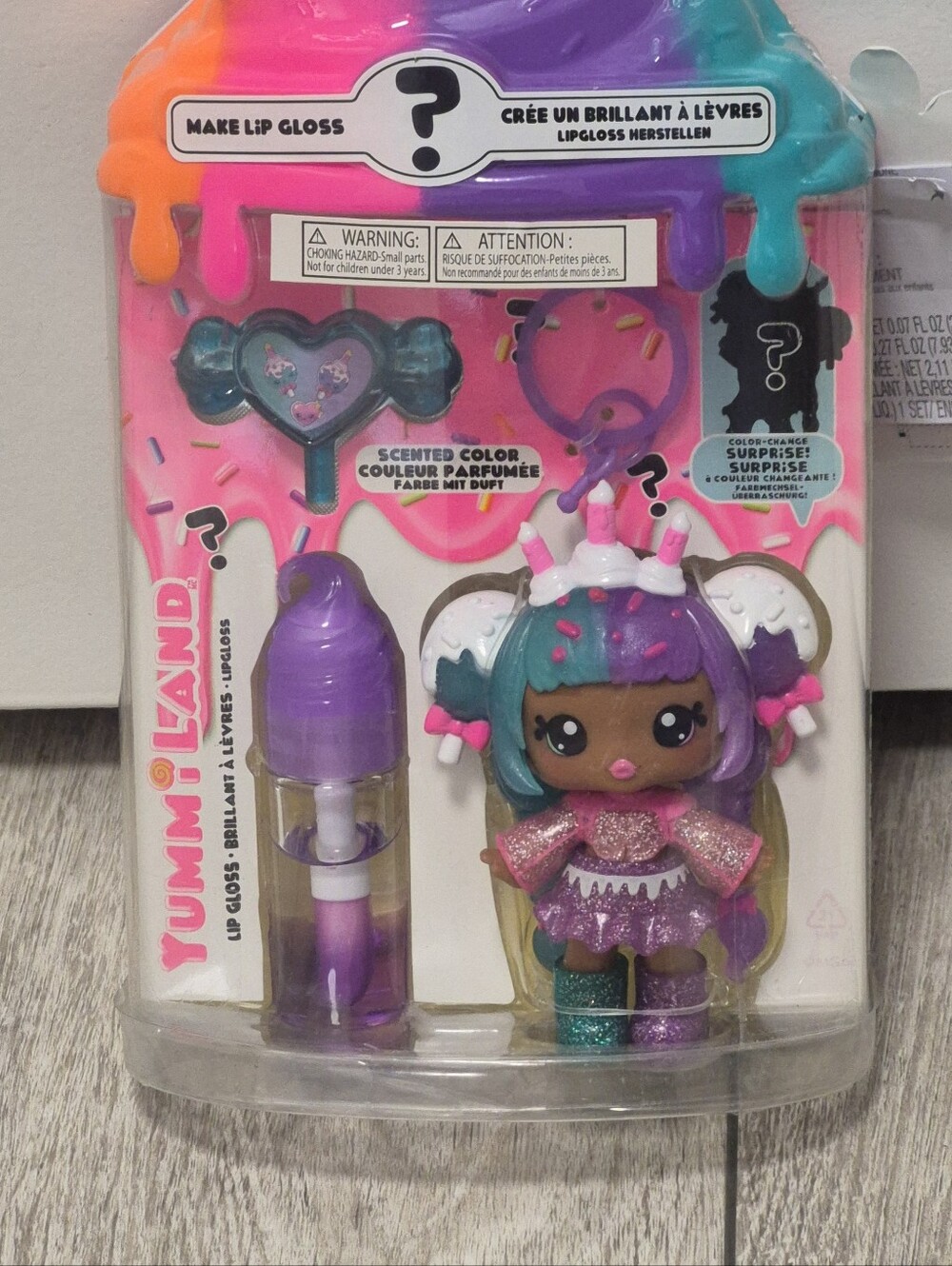Yummi Land Carly Cakepop Make Lip Gloss Doll Figure Kids Toy Pink Purple New